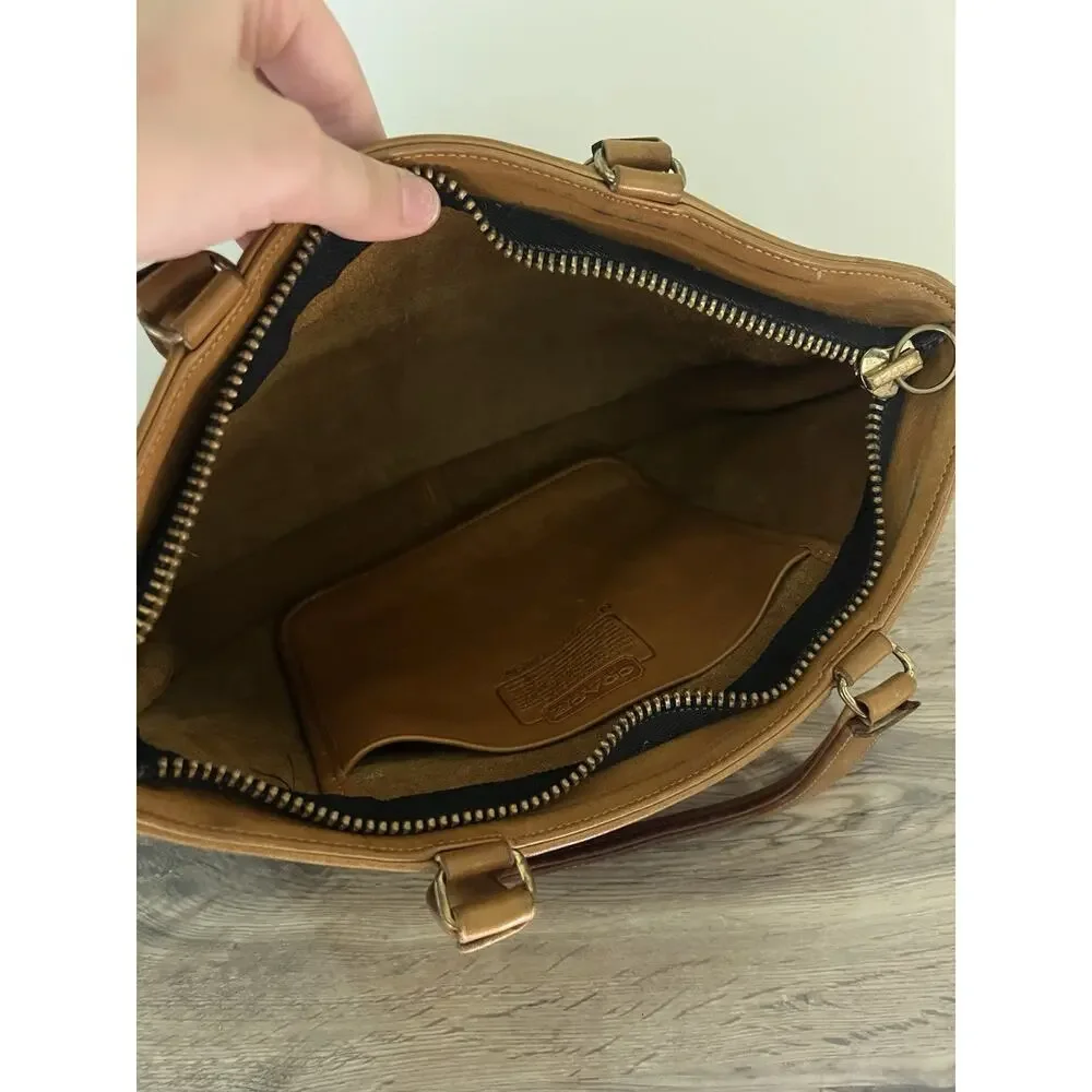 Vintage Coach Bonnie Cashin Watermelon Kisslock Tote Talon Zip Bag 0497 Tan